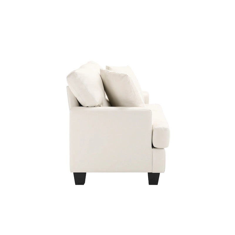 Faux Leather 2 Piece Chair and Sofa Set by