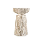 Grover Outdoor Faux Stone Chalice Side Table