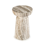 Grover Outdoor Faux Stone Chalice Side Table