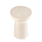 Grover Outdoor Faux Stone Chalice Side Table