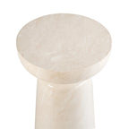 Grover Outdoor Faux Stone Chalice Side Table