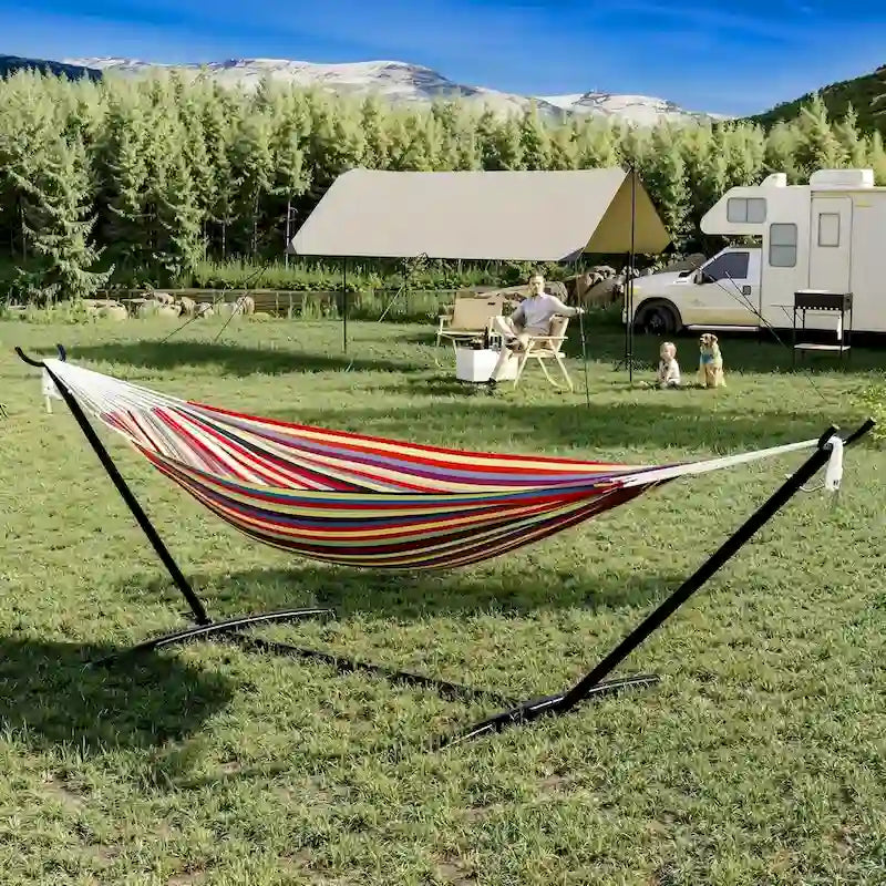 Hammock with Stand for Outside,Outdoor Portable Hammock with Waterproof Carry Bag