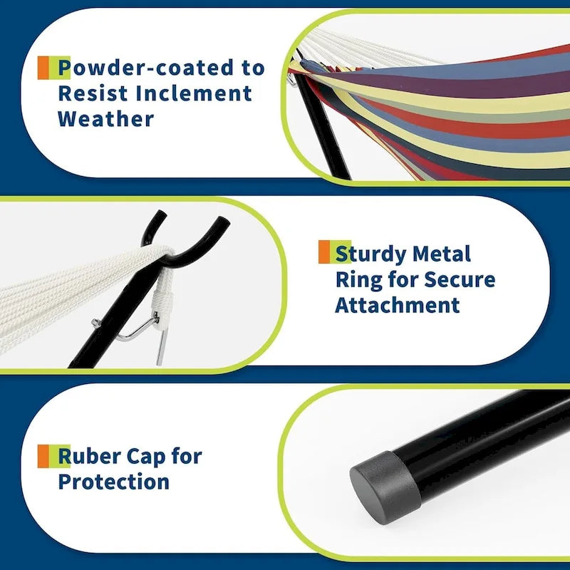 Hammock with Stand for Outside,Outdoor Portable Hammock with Waterproof Carry Bag