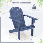 Costway Patio Adirondack Chair with Inclined Seat High Backrest & Wide - See Details
