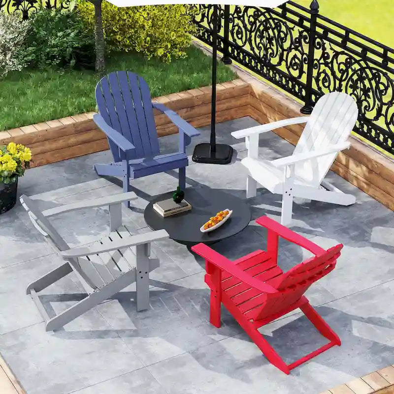Costway Patio Adirondack Chair with Inclined Seat High Backrest & Wide - See Details