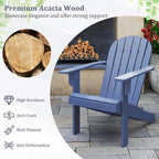 Costway Patio Adirondack Chair with Inclined Seat High Backrest & Wide - See Details