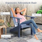 Costway Patio Adirondack Chair with Inclined Seat High Backrest & Wide - See Details