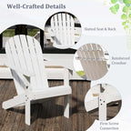 Costway Patio Adirondack Chair with Inclined Seat High Backrest & Wide - See Details