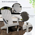 Costway Patio Adirondack Chair with Inclined Seat High Backrest & Wide - See Details