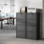 4-Drawer File Cabinet with Lock for A4/Letter/Legal Size Files