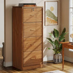 4-Drawer File Cabinet with Lock for A4/Letter/Legal Size Files