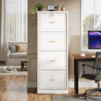 4-Drawer File Cabinet with Lock for A4/Letter/Legal Size Files