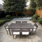 Acacia Wood Outdoor Table and Chairs Set for Patio (Set of 7)