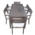 Acacia Wood Outdoor Table and Chairs Set for Patio (Set of 7)