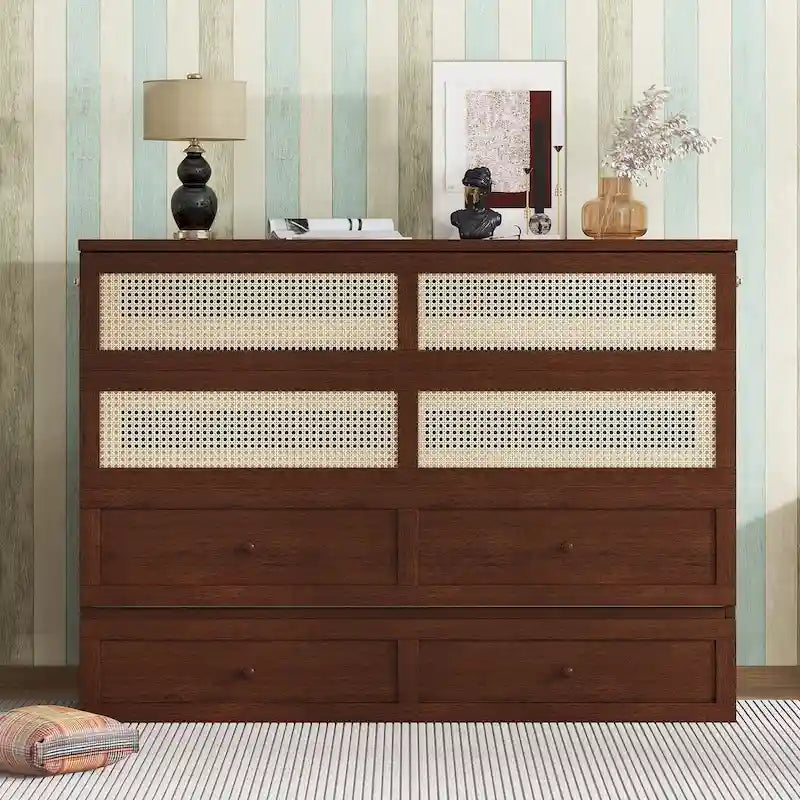 Versatile Queen Size Murphy Bed with Storage Functionality