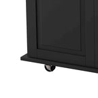 Kitchen Island Cart With 2 Door Cabinet And Three Drawers(no include stool)