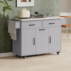 Kitchen Island With Trash Can Storage Cabinet(no include stool)