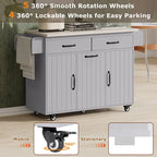 Kitchen Island With Trash Can Storage Cabinet(no include stool)