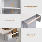 Kitchen Island With Trash Can Storage Cabinet(no include stool)