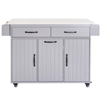 Kitchen Island With Trash Can Storage Cabinet(no include stool)
