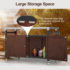 Outdoor Grill Cart With Stainless Steel Tabletop(no include stool)