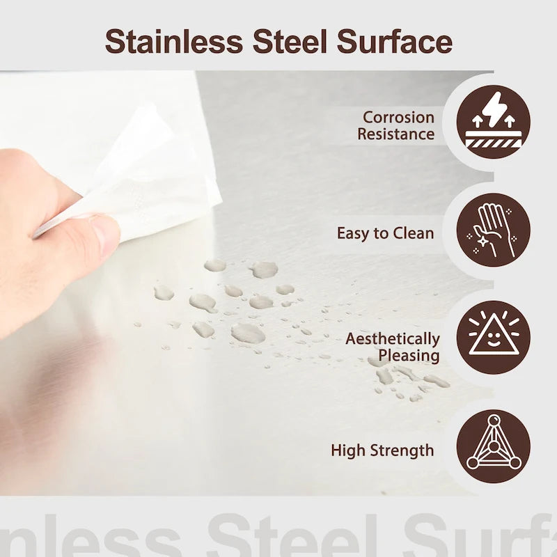 Outdoor Grill Cart With Stainless Steel Tabletop(no include stool)