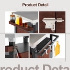 Outdoor Grill Cart With Stainless Steel Tabletop(no include stool)