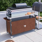 Outdoor Grill Cart With Stainless Steel Tabletop(no include stool)