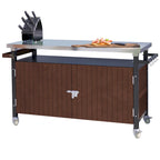Outdoor Grill Cart With Stainless Steel Tabletop(no include stool)