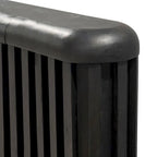 Caelan I Modern Black Solid Wood Fluted Panel Bed