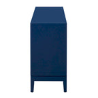 Wood Storage Cabinet 4-Door Sideboard with Brushed Doors, Kitchen Buffet Sideboard with Acrylic Handles for Kitchen