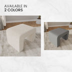 Vint 26 Modern Bench Upholstered in Velvet or Boucle With Padded Foam Seat for Living Room Bedroom Home Office