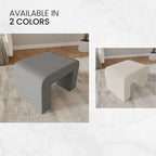 Vint 26 Modern Bench Upholstered in Velvet or Boucle With Padded Foam Seat for Living Room Bedroom Home Office