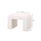 Vint 26 Modern Bench Upholstered in Velvet or Boucle With Padded Foam Seat for Living Room Bedroom Home Office