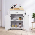 Gymax Rolling Kitchen Island Utility Kitchen Cart Storage Cabinet - See Details