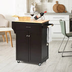 Gymax Rolling Kitchen Island Utility Kitchen Cart Storage Cabinet - See Details