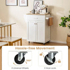 Gymax Rolling Kitchen Island Utility Kitchen Cart Storage Cabinet - See Details