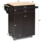 Gymax Rolling Kitchen Island Utility Kitchen Cart Storage Cabinet - See Details