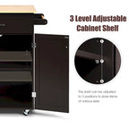 Gymax Rolling Kitchen Island Utility Kitchen Cart Storage Cabinet - See Details