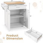 Gymax Rolling Kitchen Island Utility Kitchen Cart Storage Cabinet - See Details