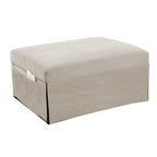 White 36.61 4-in-1 Convertible Corduroy Lounge Chair