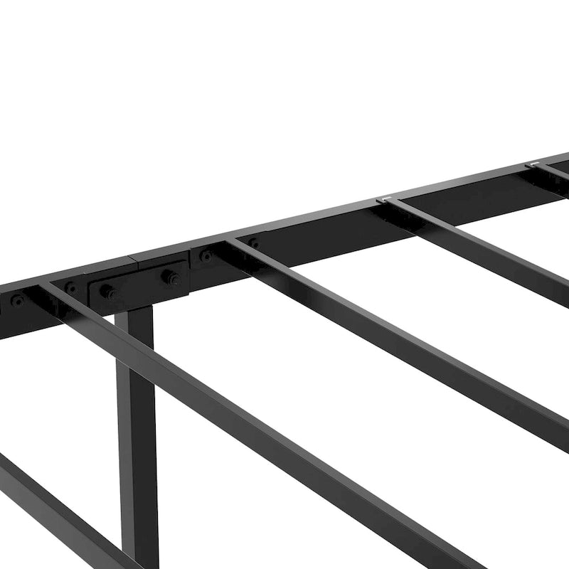 Queen Size Platform Bed with Storage Headboard, LED Light & Charging