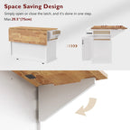 Rolling Kitchen Island with Drop Leaf, Kitchen Island Cart on Wheels, Moveable Island Table with 4 Doors Cabinet & 3 Drawers