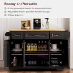 Rolling Kitchen Island with Drop Leaf, Kitchen Island Cart on Wheels, Moveable Island Table with 4 Doors Cabinet & 3 Drawers