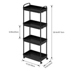 Storage Cart, Shelf Organizer Mobile Shelving, Multifunction Movable Storage Organizer