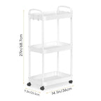Storage Cart, Shelf Organizer Mobile Shelving, Multifunction Movable Storage Organizer