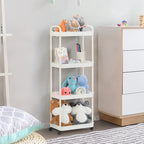 Storage Cart, Shelf Organizer Mobile Shelving, Multifunction Movable Storage Organizer