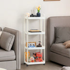 Storage Cart, Shelf Organizer Mobile Shelving, Multifunction Movable Storage Organizer