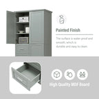 Tall and Wide Storage Cabinet with Doors for Bathroom/Office,Three Drawers - N/A