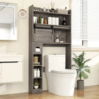 Gymax Over The Toilet Storage Cabinet w/ Sliding Barn Door Adjustable